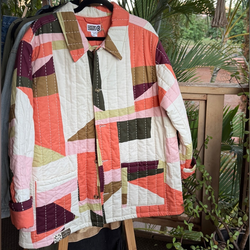 Multicolor Quilted Utility Jacket